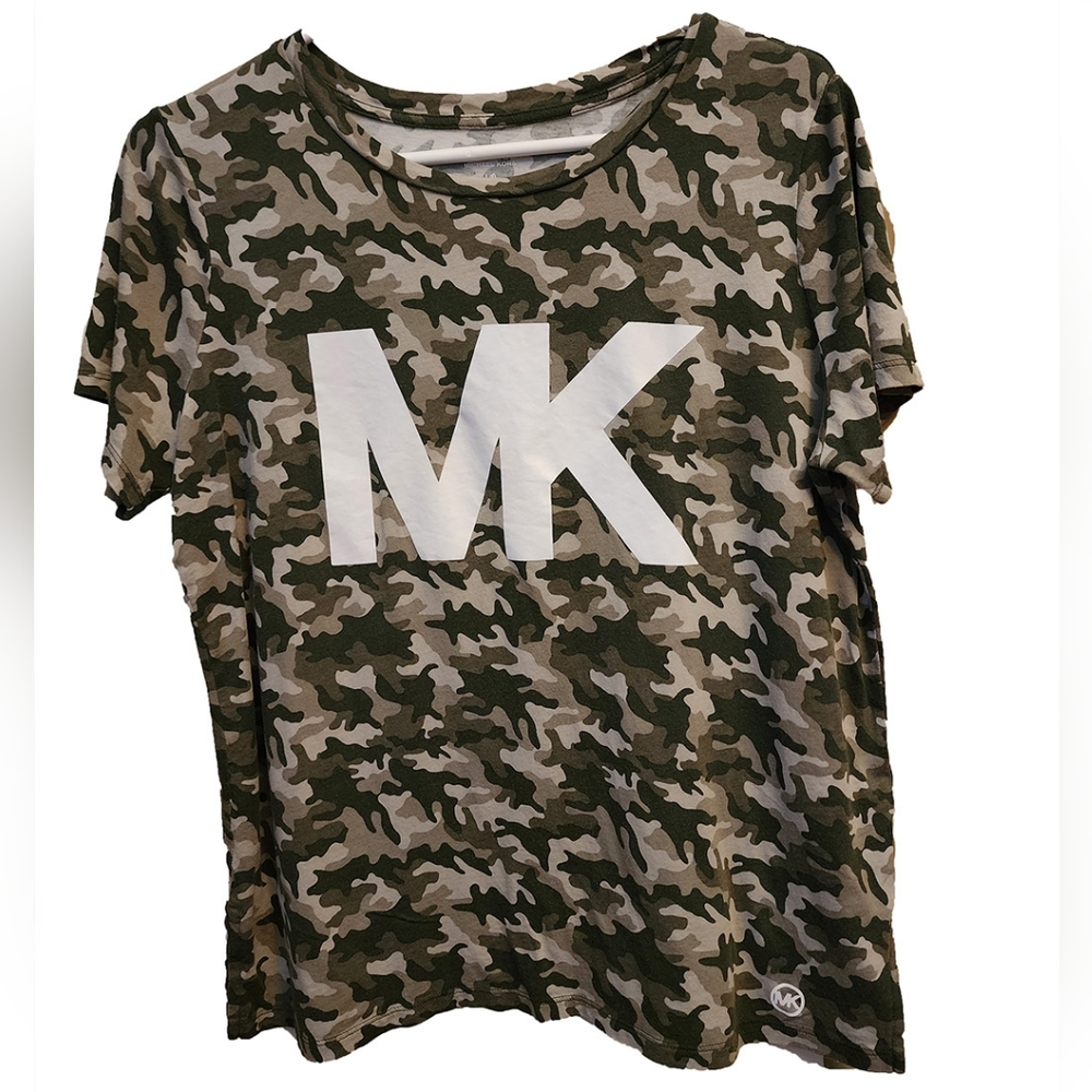 Michael Kors Camo Top size LG